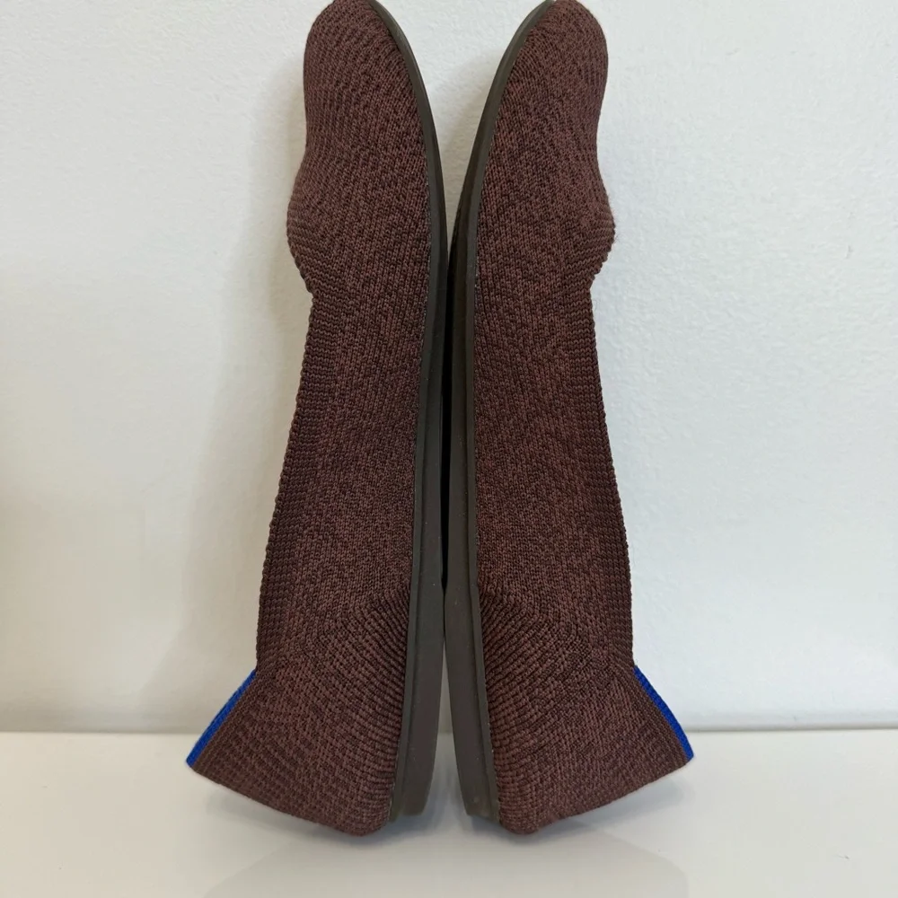 Rothy's the Flats Round Ballet Flat Shoes Retired Color Truffle Python Brown 5.5